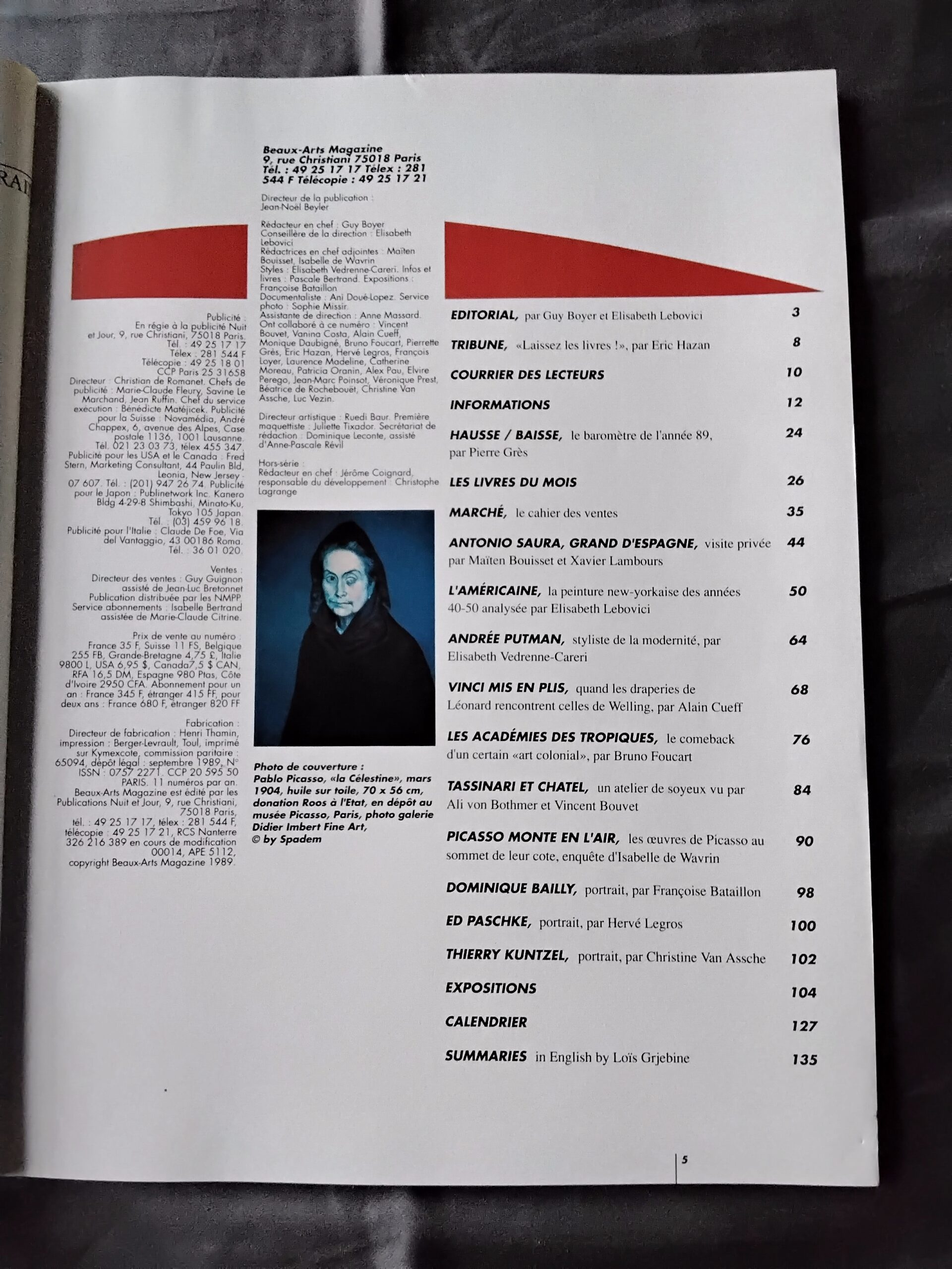 Beaux Arts -75- Janvier 1990 – Image 2