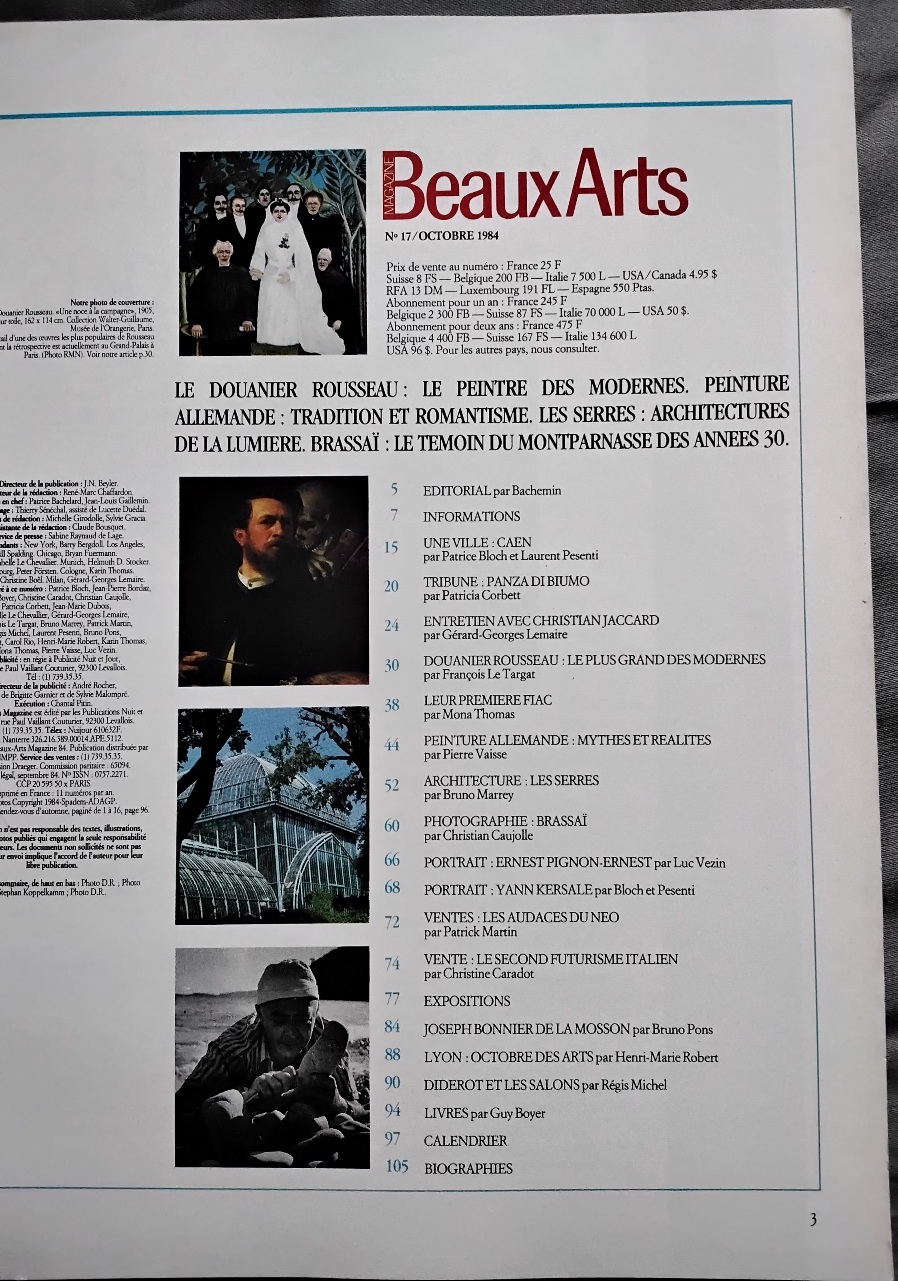 Beaux Arts -17- Octobre 1984 – Image 2