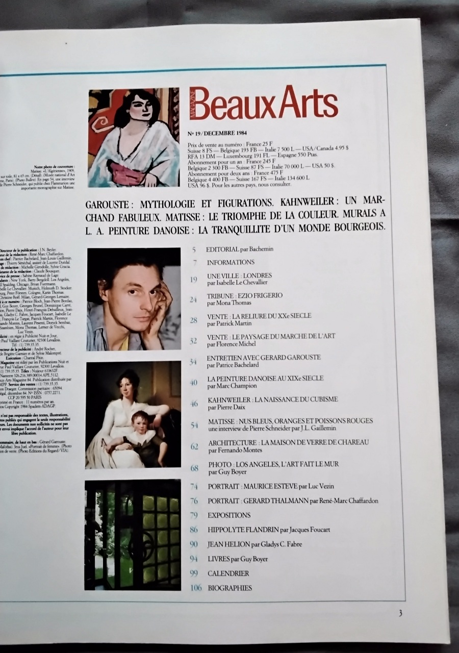 Beaux Arts -19- Décembre 1984 – Image 2