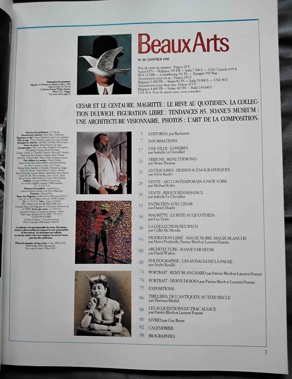 Beaux Arts -20- Janvier 1985 – Image 2
