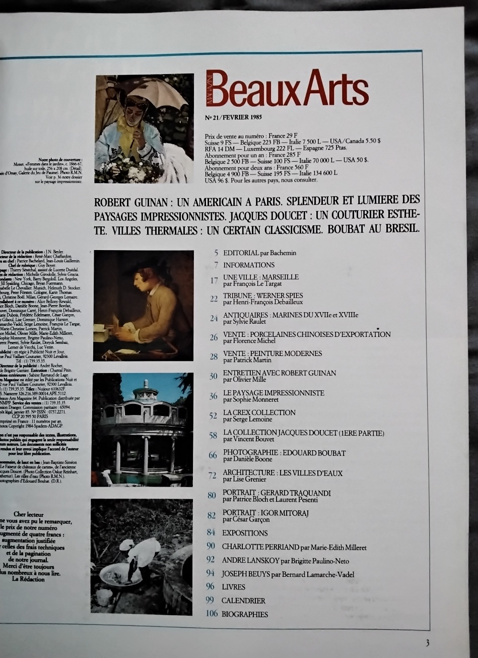 Beaux Arts -21- Février 1985 – Image 2
