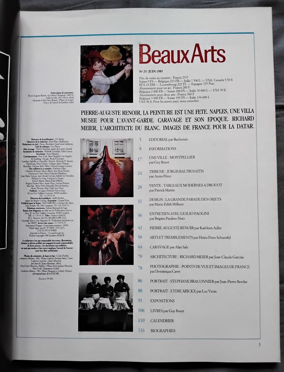 Beaux Arts -25- Juin 1985 – Image 2