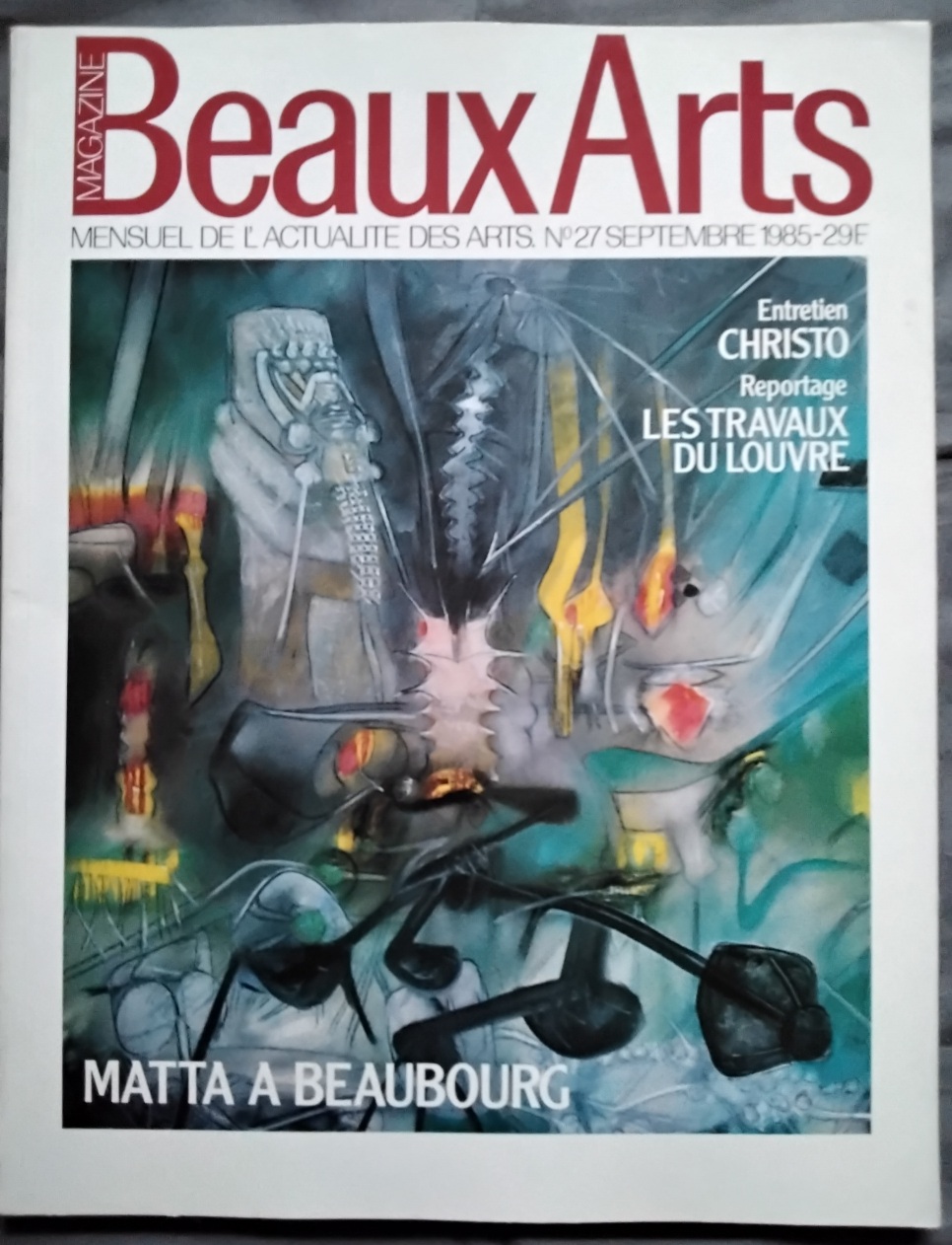 Beaux Arts-27- Septembre 1985