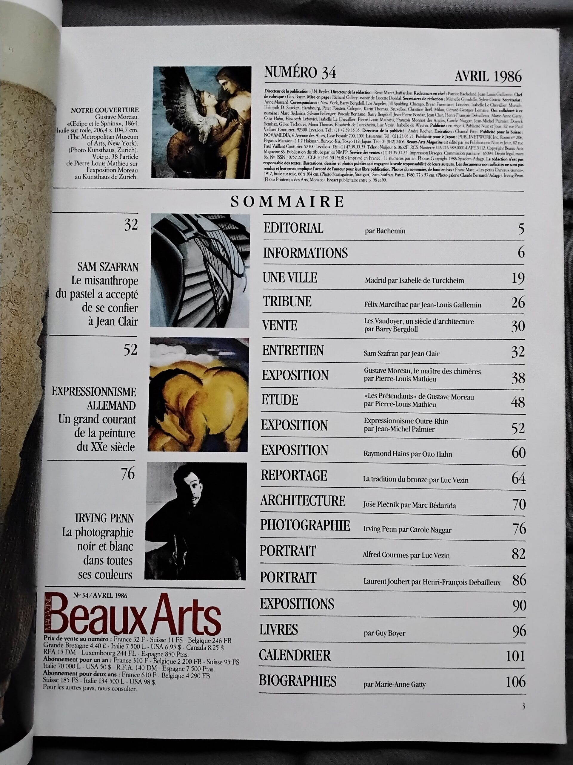 Beaux Arts -34- Avril 1986 – Image 2